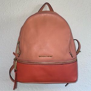 Micheal Kors Backpack Peachy Coral Color